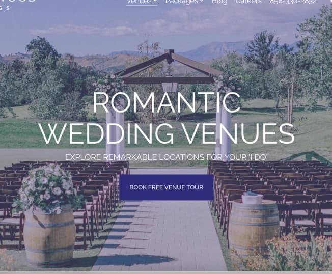 Elegant websites to showcase your venue's charm. Image